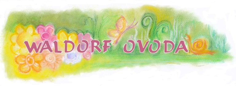 Tamási Waldorf Óvoda hivatalos logója - színes, Waldorf-stílusú embléma és felirat